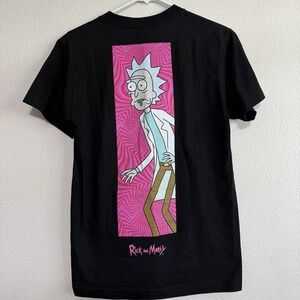 Primitive‎ Rick & Morty T shirt Size Small Black Neon Pink Graphic Tee